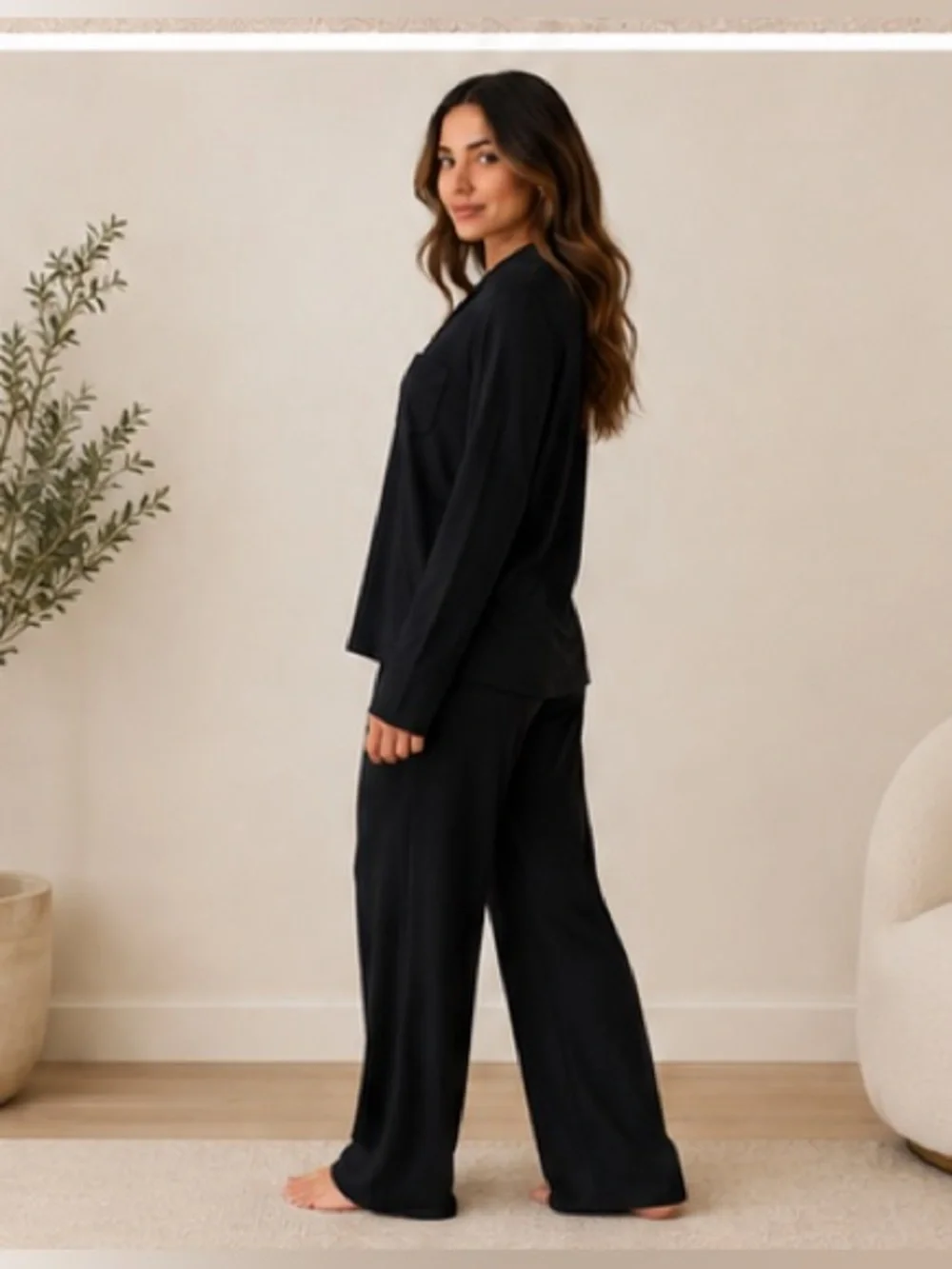 SKIMS Soft Lounge Sleep Set | Onyx
